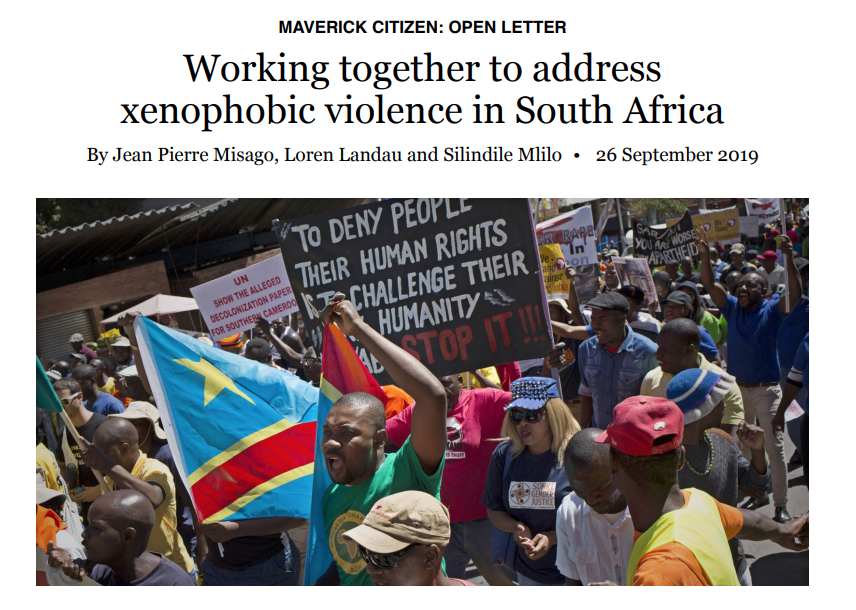Working together to address xenophobic violence in South Africa